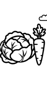 coloriage Legumes pour enfant de 4 ans