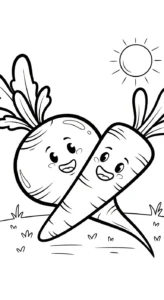 coloriage Legumes pour enfant de 5 ans