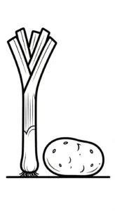 coloriage Legumes à imprimer pour enfant de 4 ans