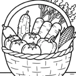 coloriage Legumes gratuit en ligne