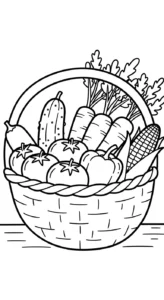 coloriage Legumes gratuit en ligne