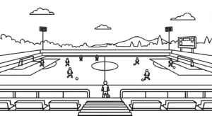 coloriage Stade à imprimer gratuitement