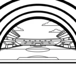 coloriage Stade pour enfant à imprimer