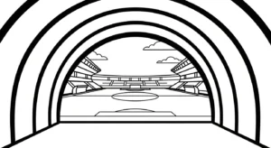 coloriage Stade pour enfant à imprimer