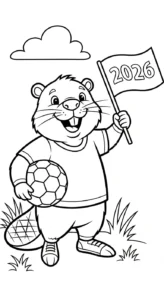 coloriage World Cup 2026 à imprimer pour enfant de 6 ans