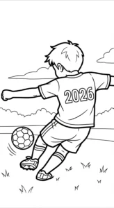 image de coloriage World Cup 2026 pour enfant