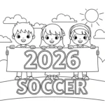 coloriage World Cup 2026 à imprimer