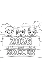 coloriage World Cup 2026 à imprimer