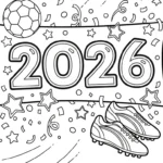 coloriage World Cup 2026 pour enfant à imprimer