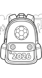 coloriage World Cup 2026 pour enfants a imprimer gratuit