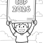 coloriage World Cup 2026 a colorier en ligne