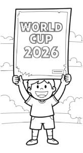 coloriage World Cup 2026 a colorier en ligne
