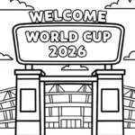 coloriage World Cup 2026 et decoupage