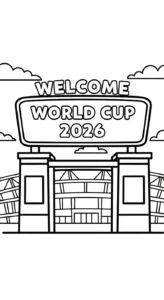 coloriage World Cup 2026 et decoupage