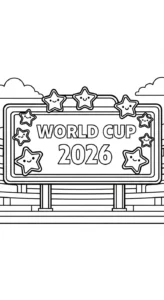 coloriage World Cup 2026 gratuit pour enfants