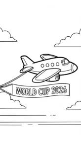 coloriage World Cup 2026 de pour enfants
