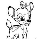 coloriage bambi updated pour bebe a imprimer
