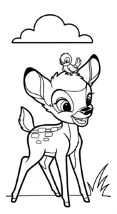coloriage bambi updated pour bebe a imprimer
