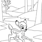 coloriage bambi updated pour enfant de 4 ans