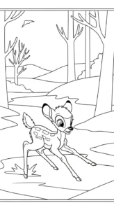 coloriage bambi updated pour enfant de 4 ans