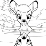 coloriage bambi updated pour enfant de 4 ans