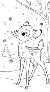 coloriage bambi updated pour enfant de 2 ans