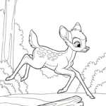 coloriage bambi updated pour enfant de 2 ans