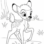 coloriage bambi updated à imprimer pour enfant de 7 ans