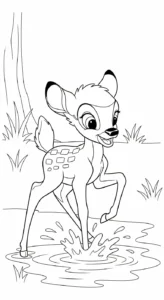 coloriage bambi updated à imprimer pour enfant de 7 ans