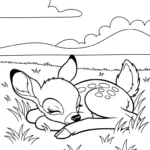 coloriage bambi updated à imprimer pour enfant de 2 ans