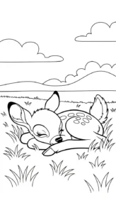coloriage bambi updated à imprimer pour enfant de 2 ans