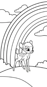 coloriage bambi updated à imprimer pour enfant de 9 ans
