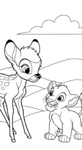 image de coloriage bambi updated pour enfant