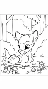 coloriage bambi updated et dessin a imprimer