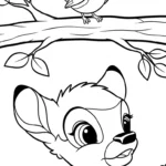 coloriage bambi updated à imprimer pour enfant de 8 ans