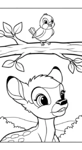coloriage bambi updated à imprimer pour enfant de 8 ans