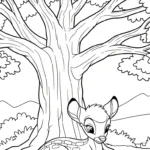 coloriage bambi updated et decoupage a imprimer gratuit