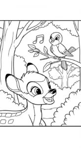 coloriage bambi updated pour bebe a imprimer
