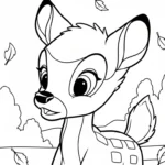 coloriage bambi updated et decoupage