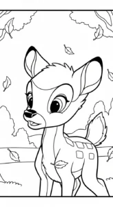 coloriage bambi updated et decoupage