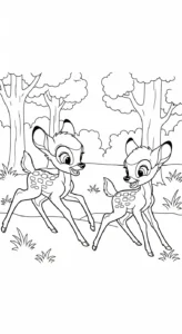 coloriage bambi updated à imprimer a4