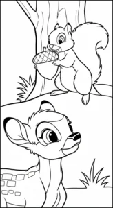 coloriage bambi updated pour enfant à imprimer