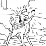coloriage bambi updated à imprimer pour enfant de 8 ans
