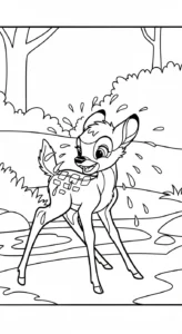 coloriage bambi updated à imprimer pour enfant de 8 ans
