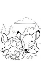 coloriage bambi updated pour enfant de 5 ans