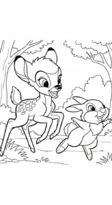 coloriage bambi updated pour enfant de 6 ans