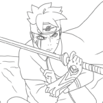 coloriage boruto updated a dessiner en ligne