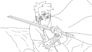 coloriage boruto updated a dessiner en ligne