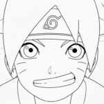 coloriage boruto updated à imprimer kawaii