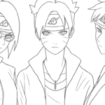 coloriage boruto updated à imprimer pour enfant de 8 ans